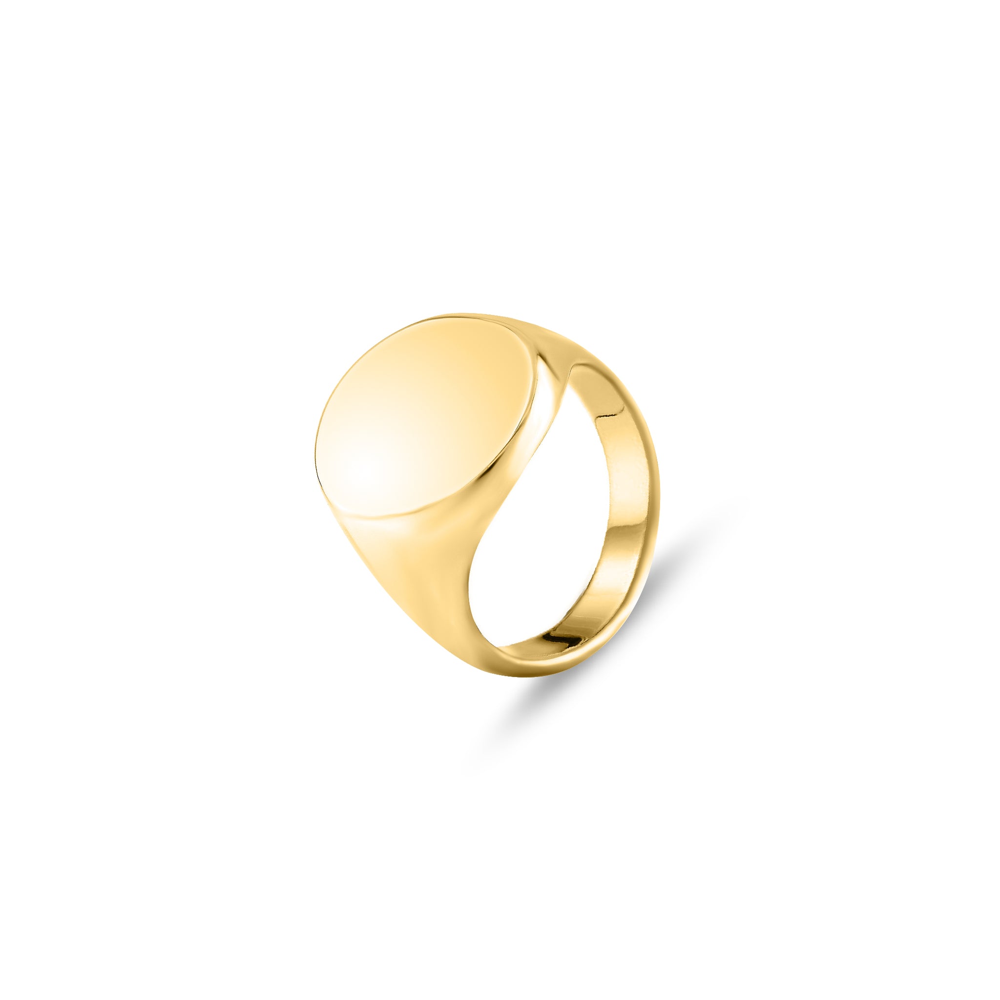 18ct Yellow Gold 20 x 16mm Oval Signet Ring