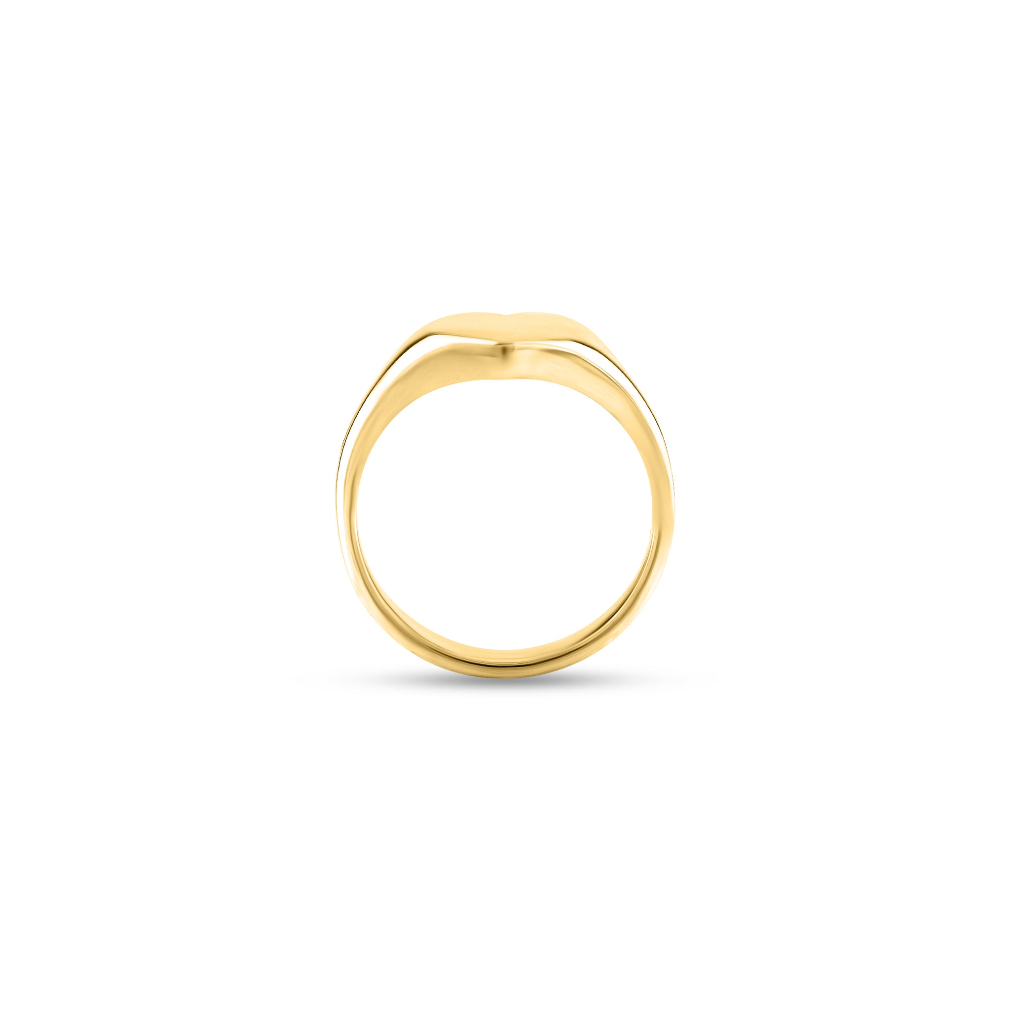 18ct Yellow Gold 9 x 9mm Heart Signet Ring