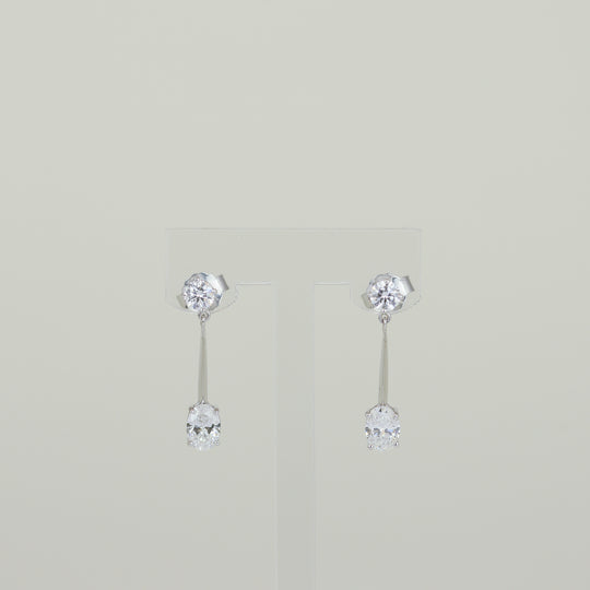 18ct White Gold 1.63ct Diamond Drop Earrings