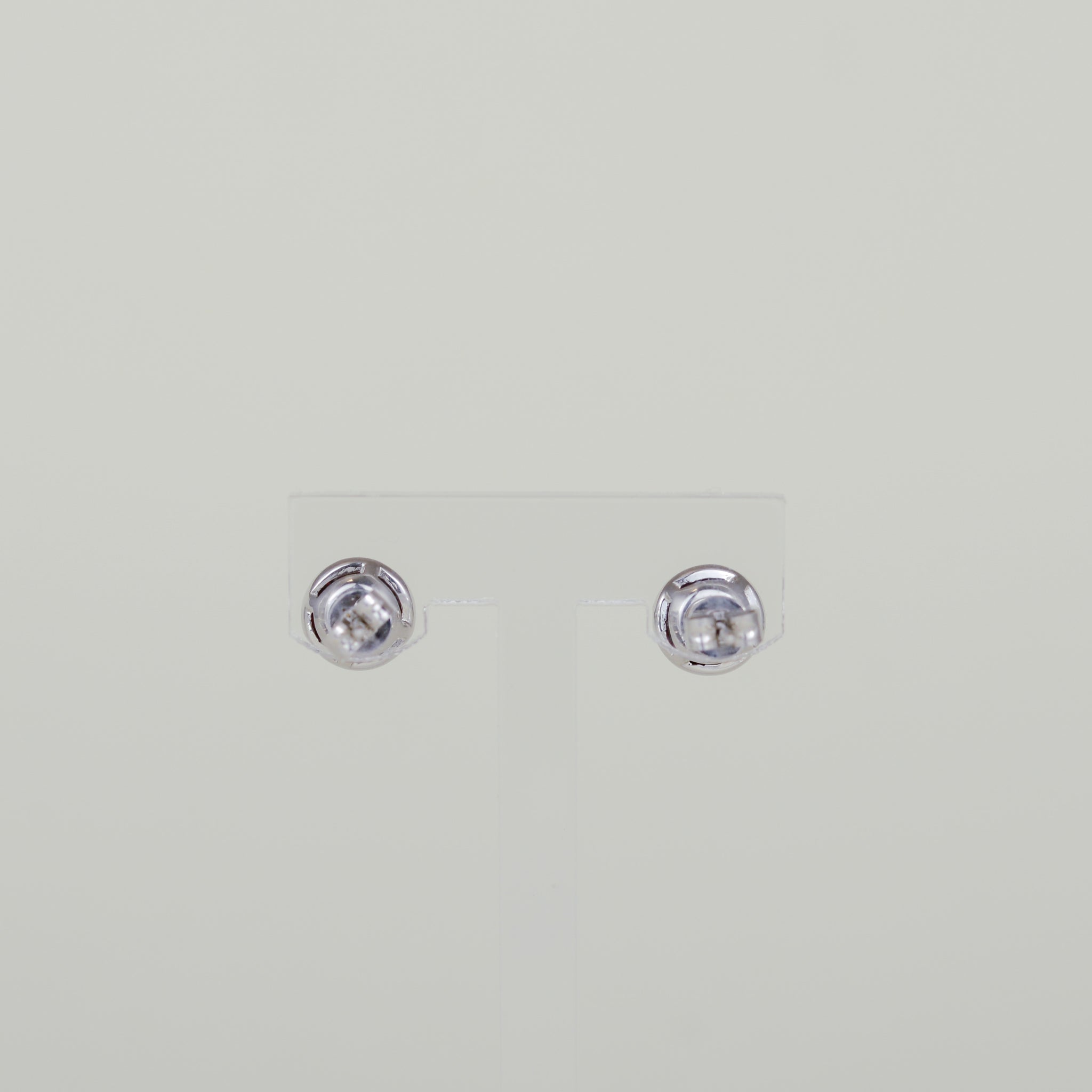 9ct White Gold 2.90ct Round Garnet Earrings