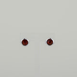 9ct White Gold 2.90ct Round Garnet Earrings