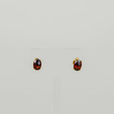 9ct Yellow Gold 2.35ct Oval Garnet Earrings