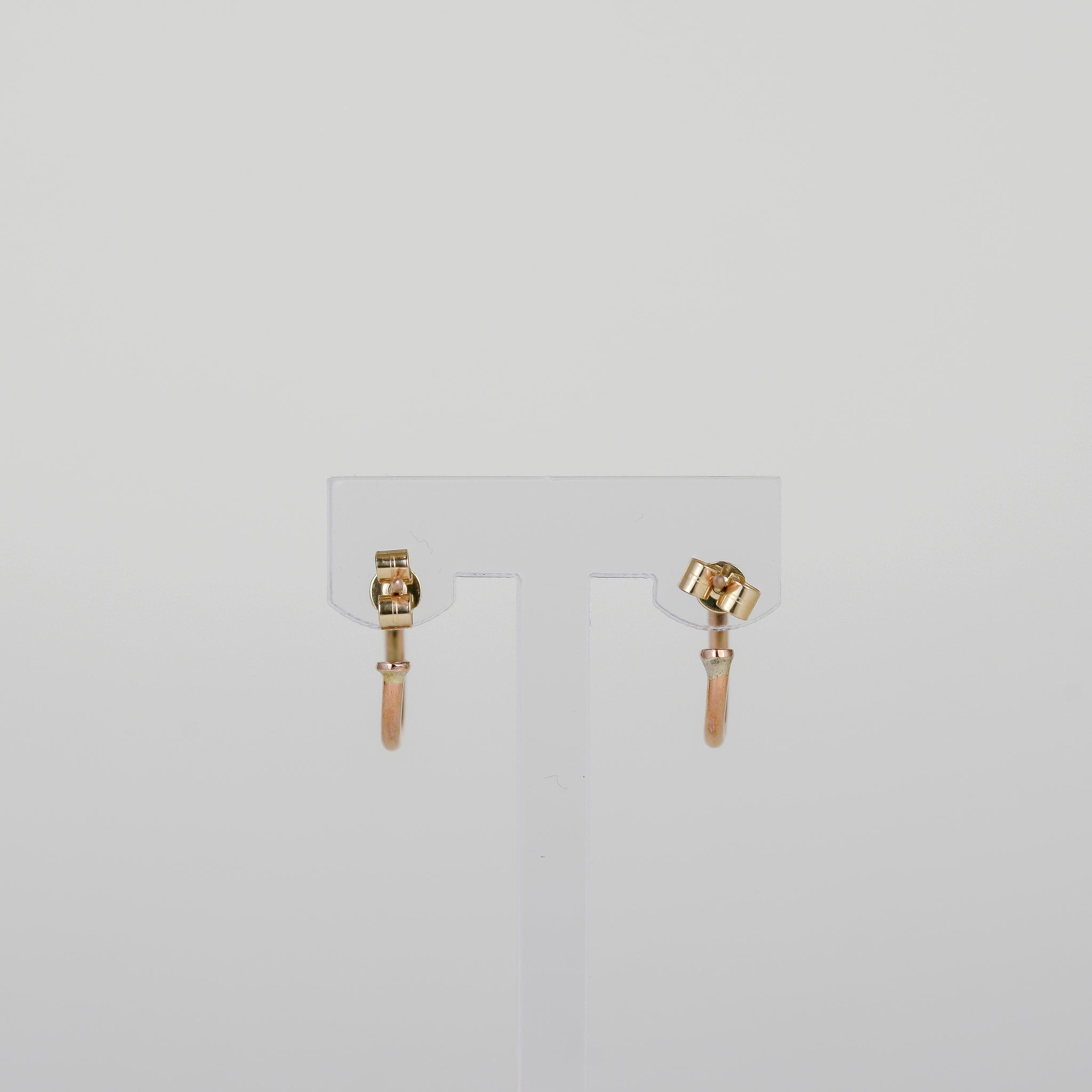 9ct Rose Gold 3/4 Hoop Earrings - Small