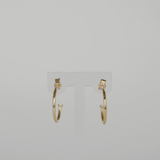 9ct Yellow Gold 3/4 Hoop Earrings - Large