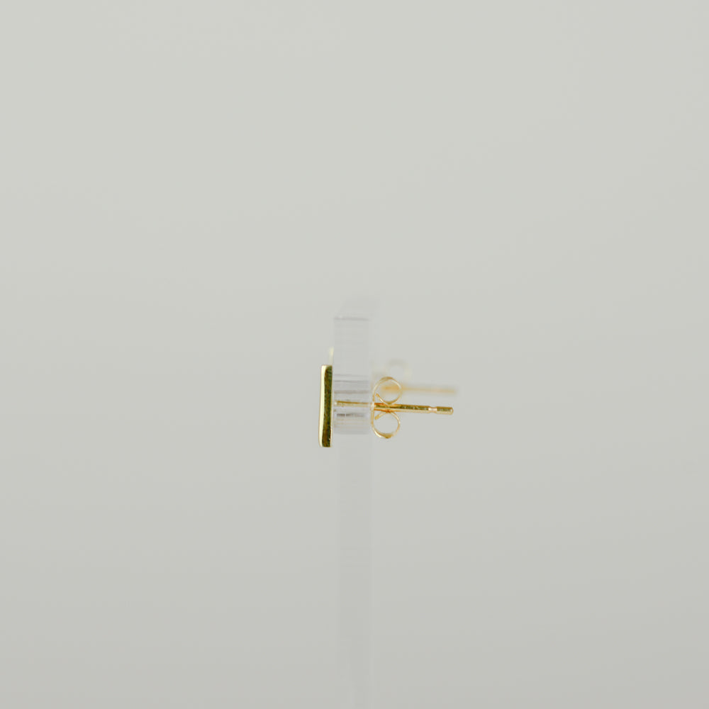 9ct Yellow Gold Square Bar Stud Earrings