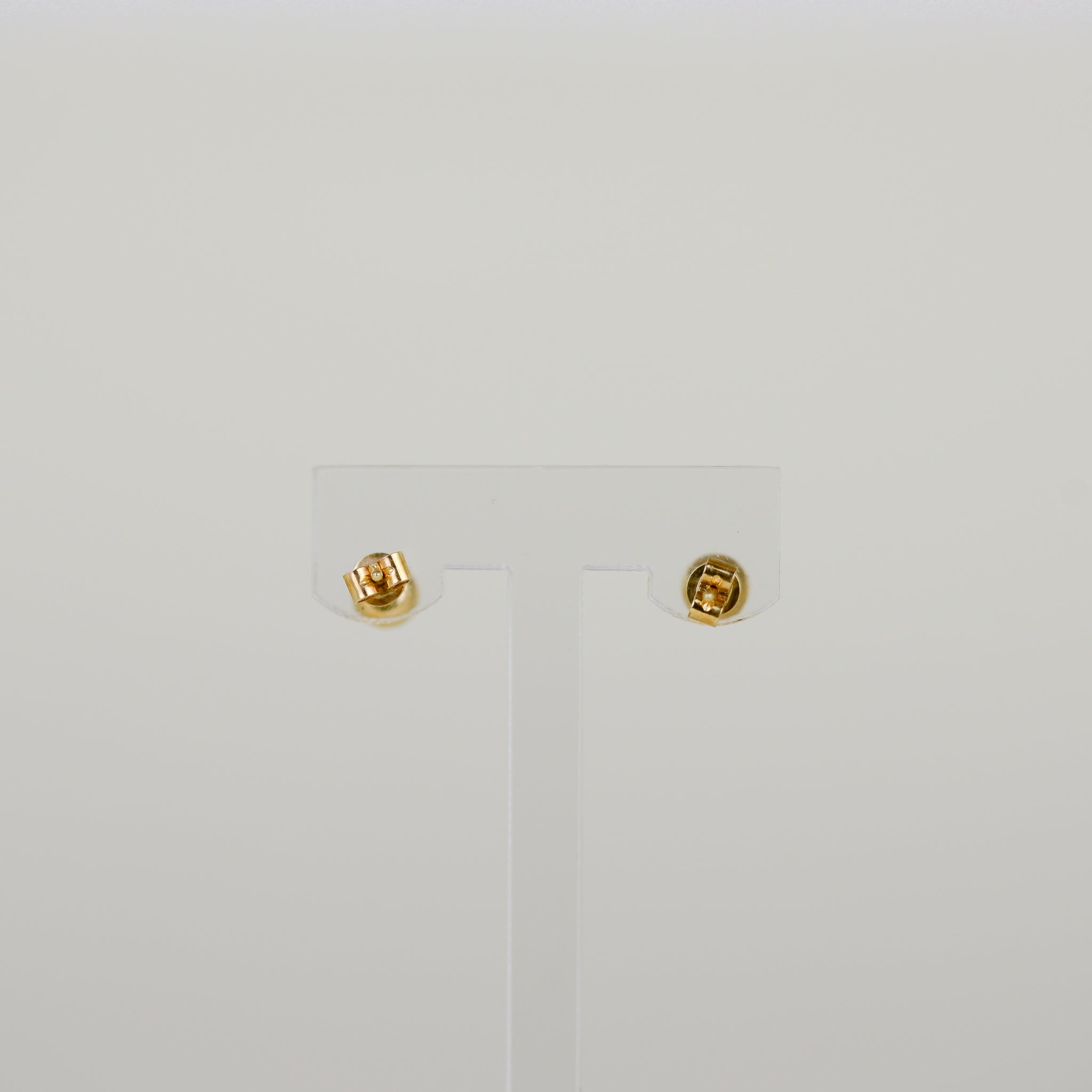 9ct Yellow Gold 0.30ct Round Rub-Set Amethyst Stud Earrings