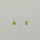 White Gold 3.03ct Pear-shaped Peridot Earrings