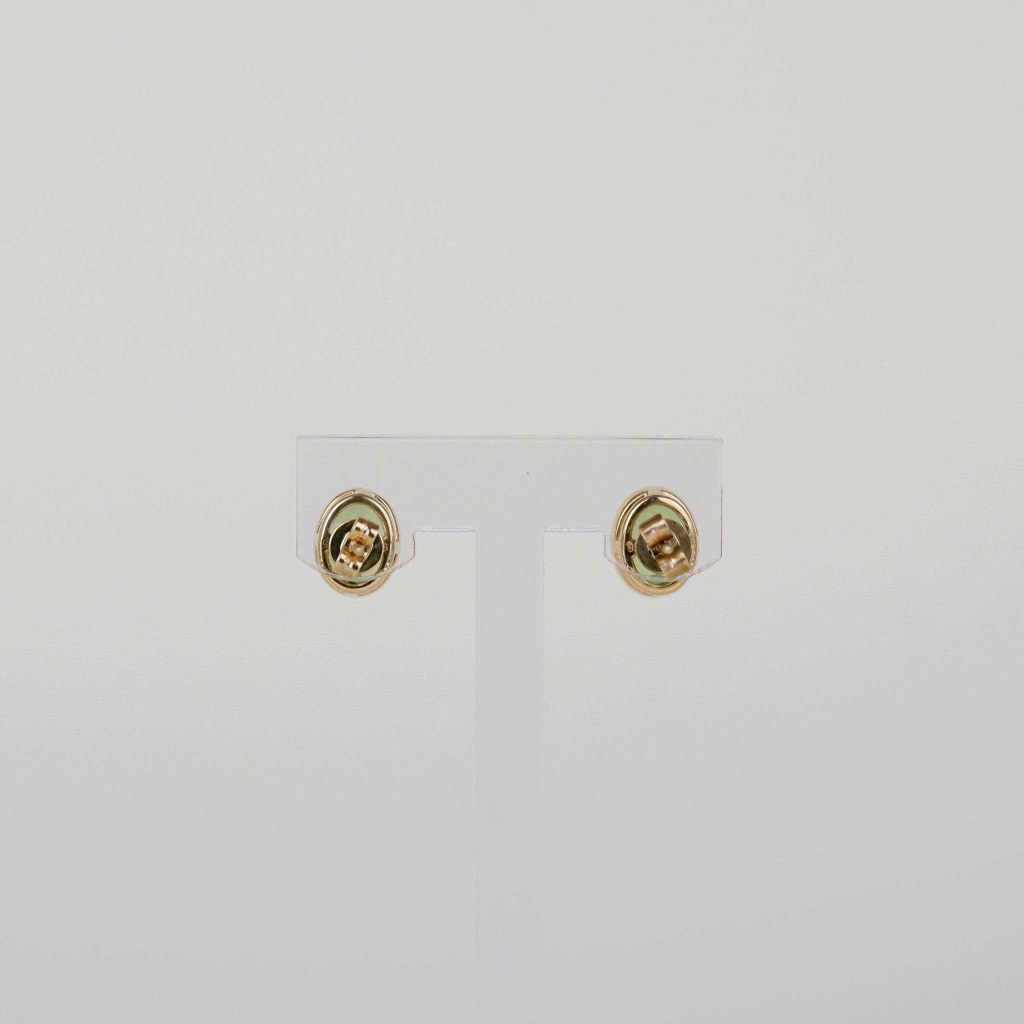 9ct Yellow Gold 3.10ct Oval Peridot Earrings