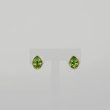 9ct Yellow Gold 3.10ct Oval Peridot Earrings