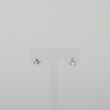 9ct Yellow Gold 1.10ct Round Blue Topaz Earrings