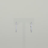 Platinum 0.35ct Round Pavé Diamond Hoop Earrings