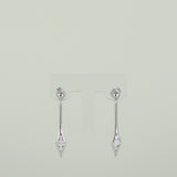 18ct White Gold 0.31ct Round Diamond Drop Earrings