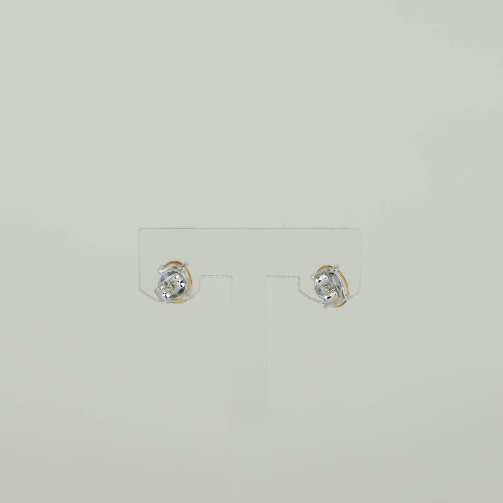 9ct White Gold 1.43ct Oval Citrine Stud Earrings