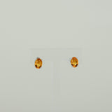 9ct White Gold 1.43ct Oval Citrine Stud Earrings