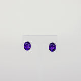 9ct White Gold 3.74ct Oval Amethyst Stud Earrings