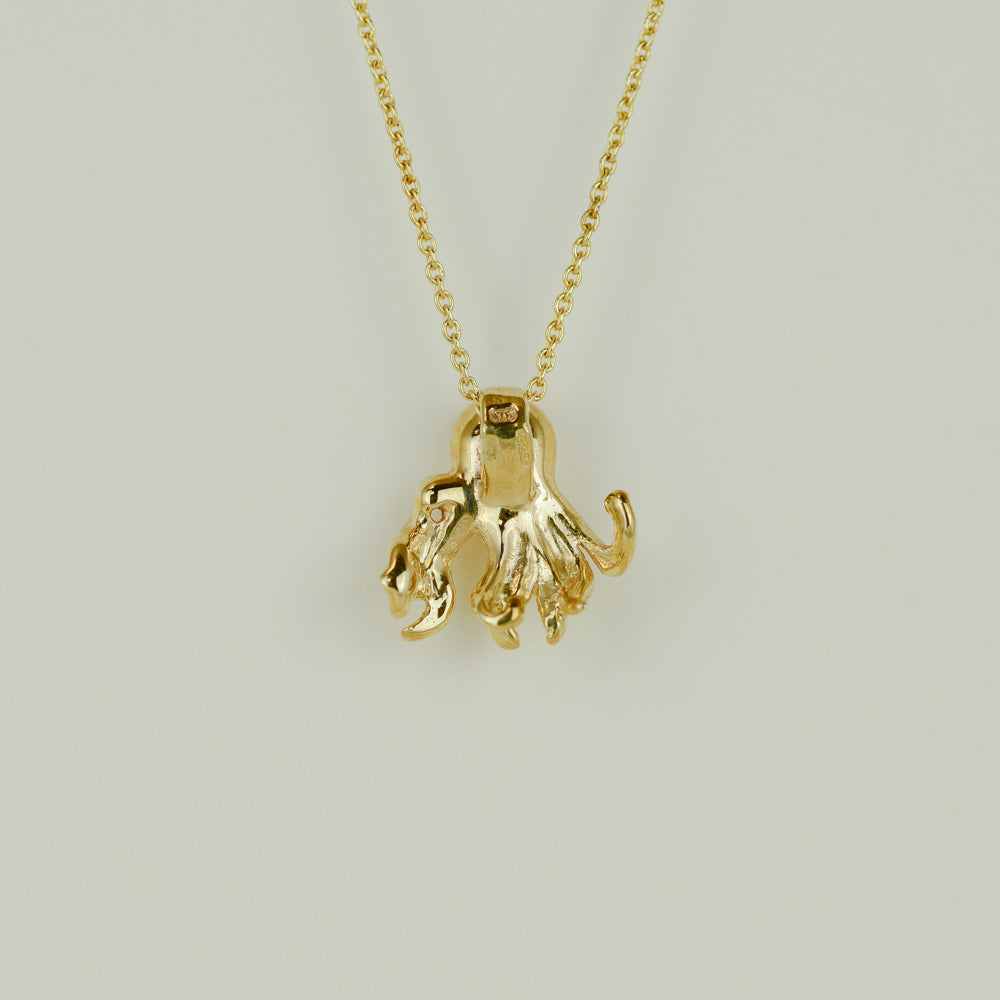 9ct Yellow Gold Octopus Pendant