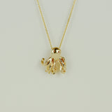 9ct Yellow Gold Octopus Pendant