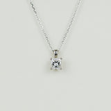 18ct White Gold 1.05ct Radiant Cut Solitaire Pendant