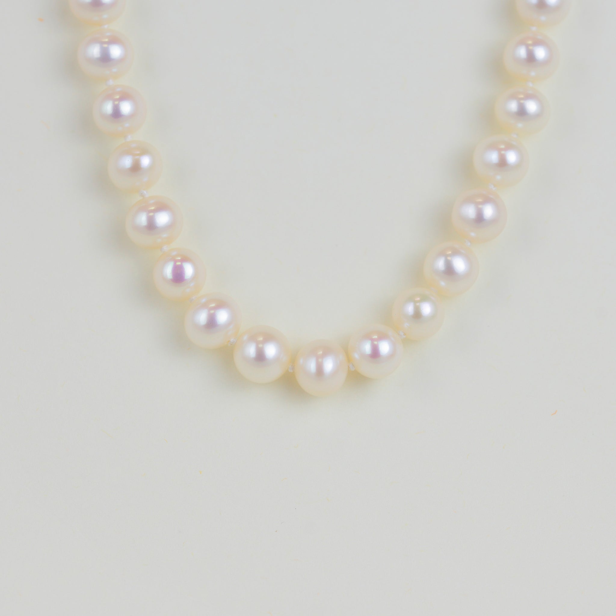 Silver Gilt 7.5mm Fresh Water Pearl Necklace