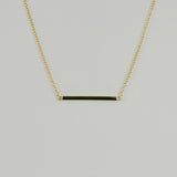 9ct Yellow Gold Square Bar Necklace