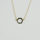 9ct Yellow Gold Hexagonal Necklace