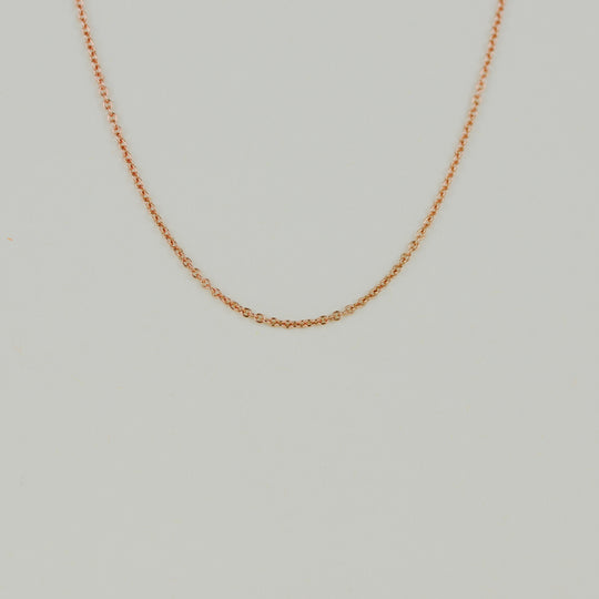 9ct Rose Gold Round Wire Trace Link Chain