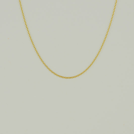 18ct Yellow Gold Round Wire Trace Link Chain