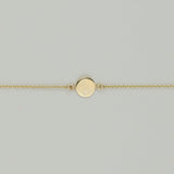 9ct Yellow Gold Solid Disk Bracelet