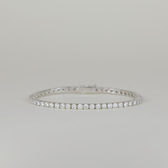 18ct White Gold 4.87ct Round Brilliant Tennis Bracelet