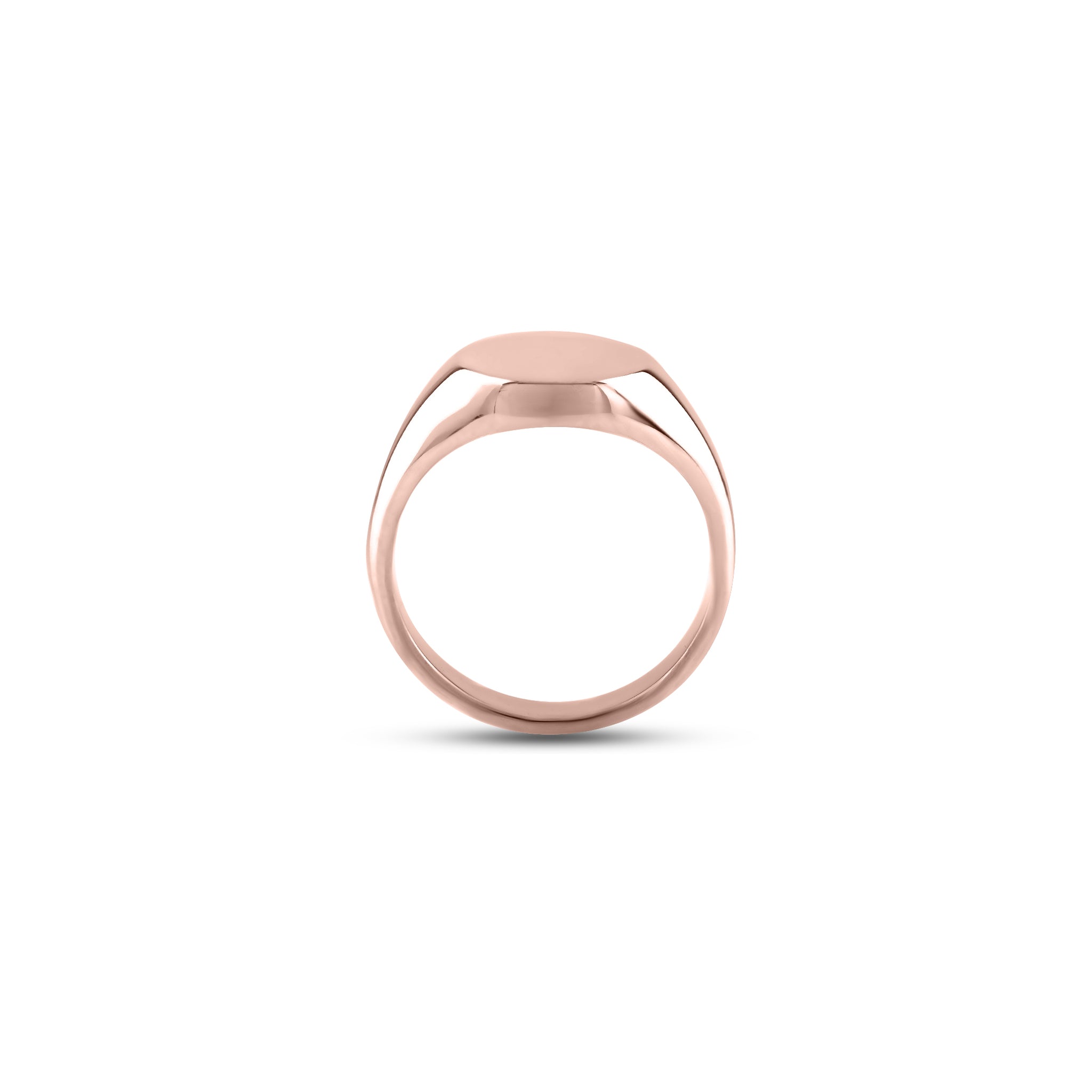 9ct Rose Gold 11mm Round Signet Ring