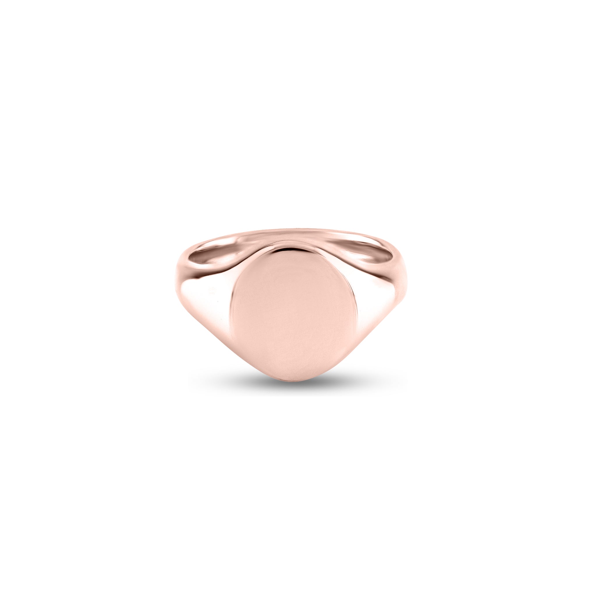 9ct Rose Gold 13 x 11mm Oval Signet Ring