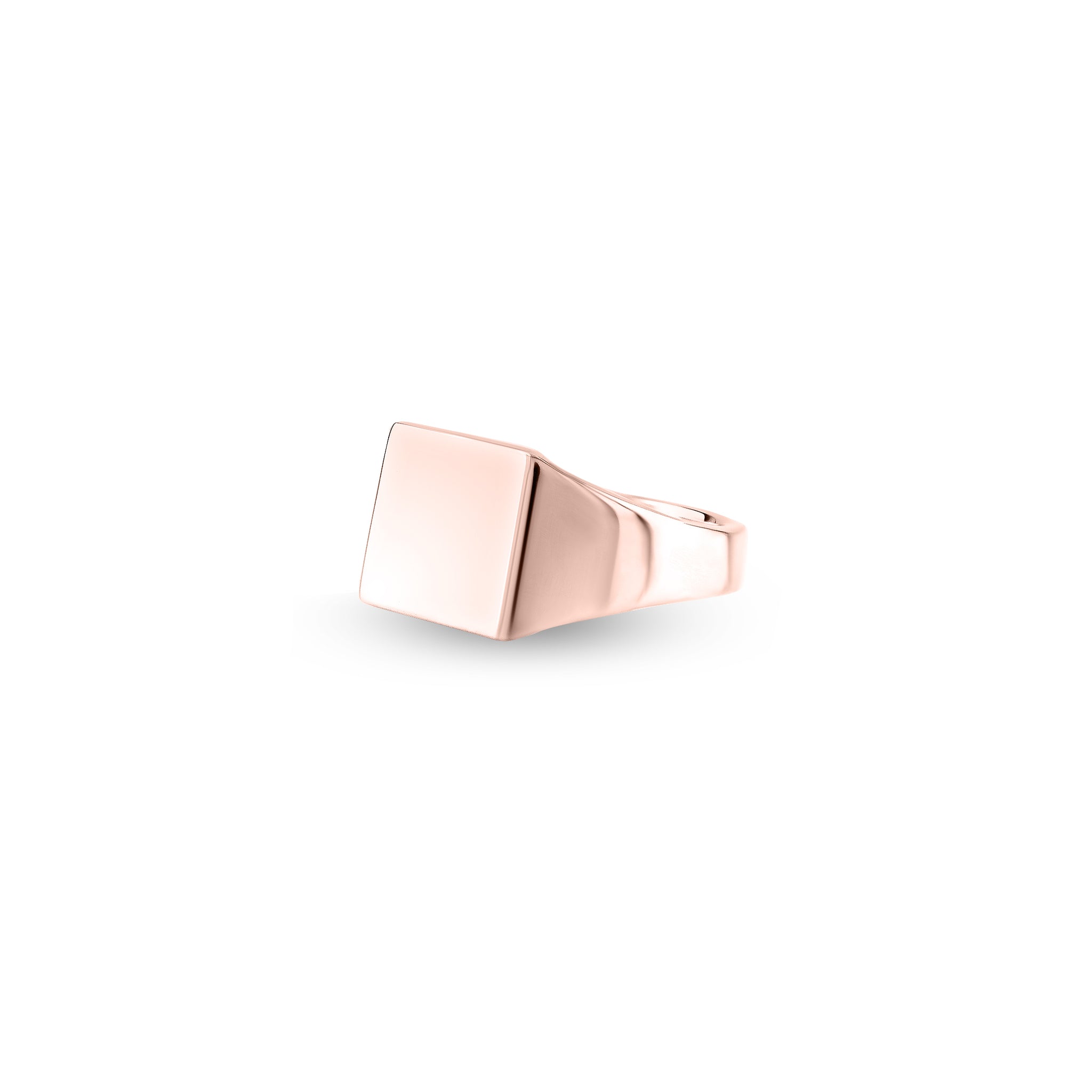 9ct Rose Gold 12 x 12mm Square Signet Ring