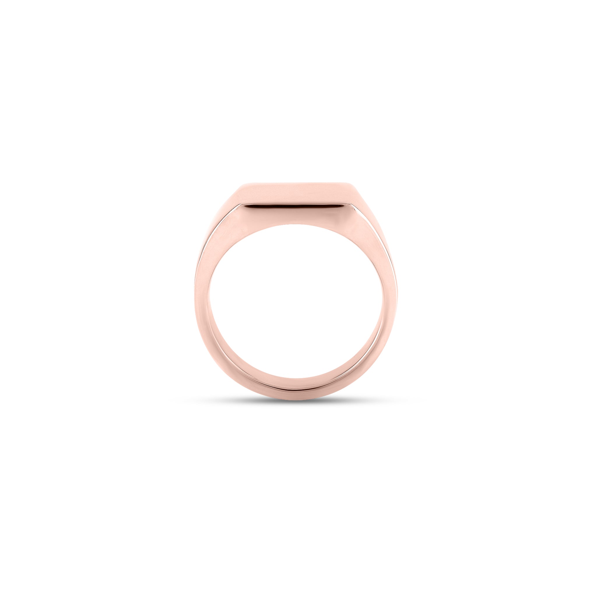 9ct Rose Gold 12 x 12mm Square Signet Ring