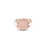 9ct Rose Gold 14 x 12mm Shield Signet Ring