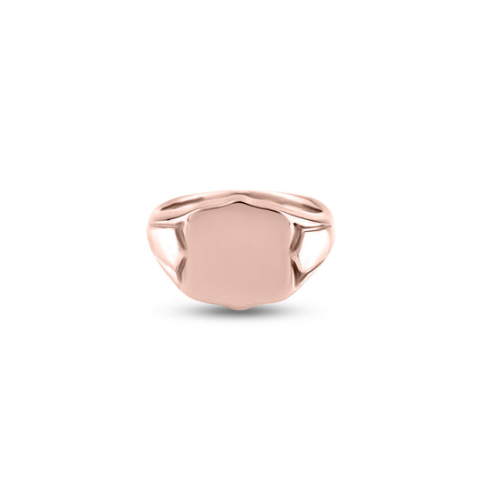 9ct Rose Gold 14 x 12mm Shield Signet Ring