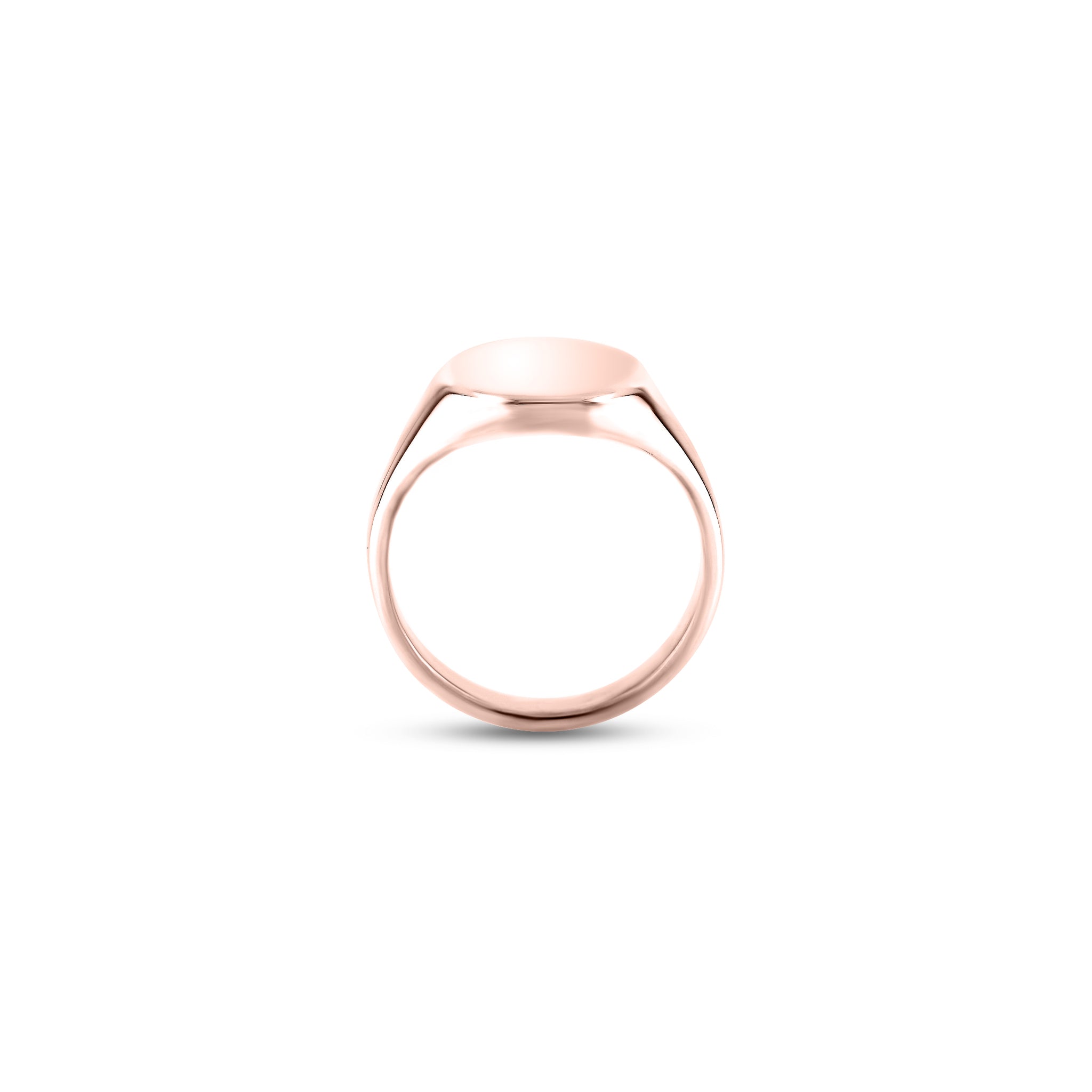 9ct Rose Gold 16 x 13mm Oval Signet Ring