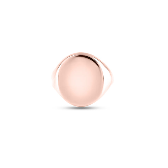 9ct Rose Gold 20 x 16mm Oval Signet Ring