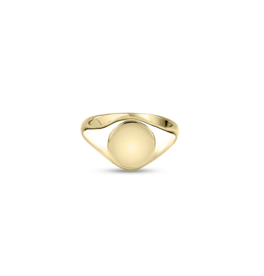 9ct Yellow Gold 11 x 9mm Oval Signet Ring