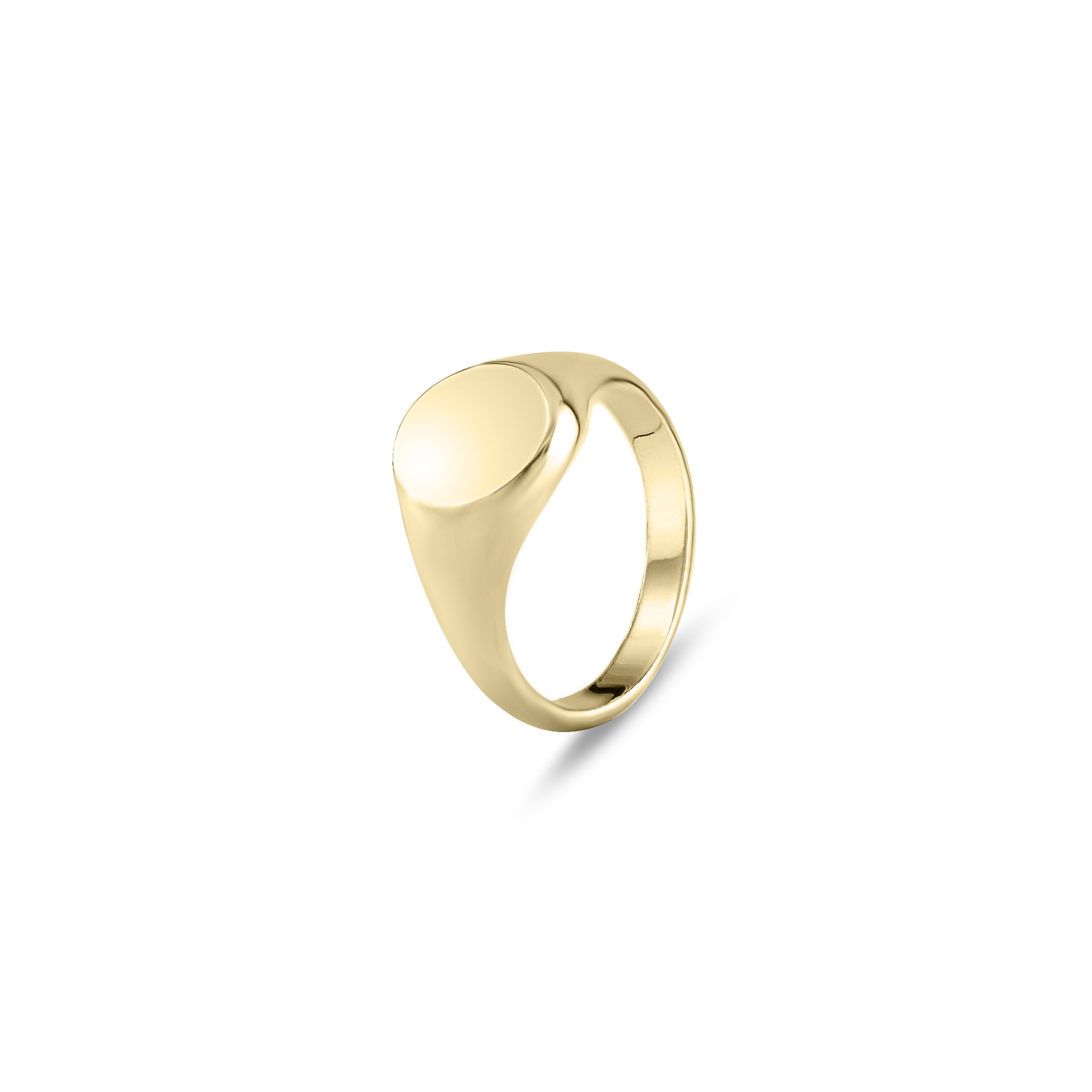 9ct Yellow Gold 11 x 9mm Oval Signet Ring