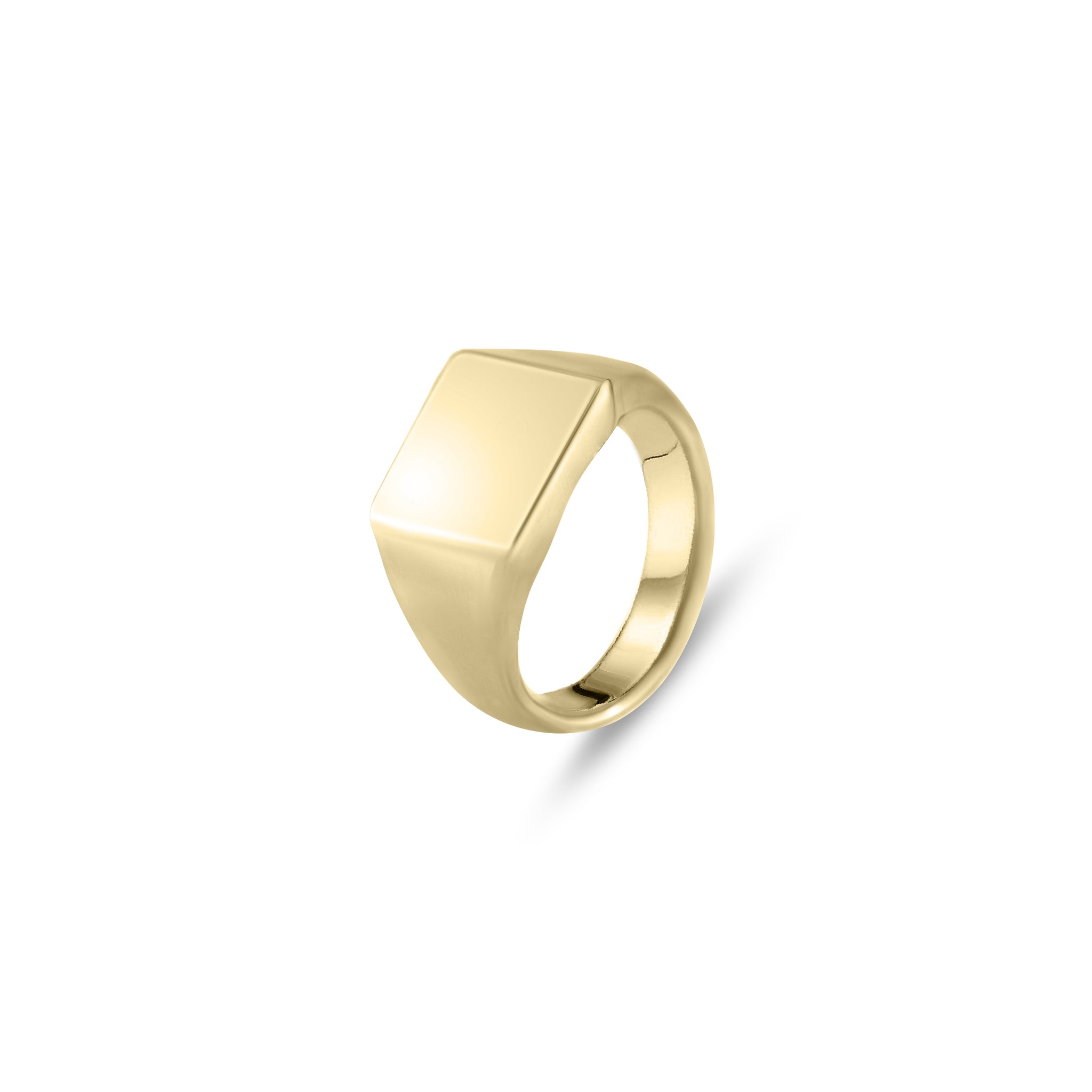 9ct Yellow Gold 12 x 12mm Square Signet Ring