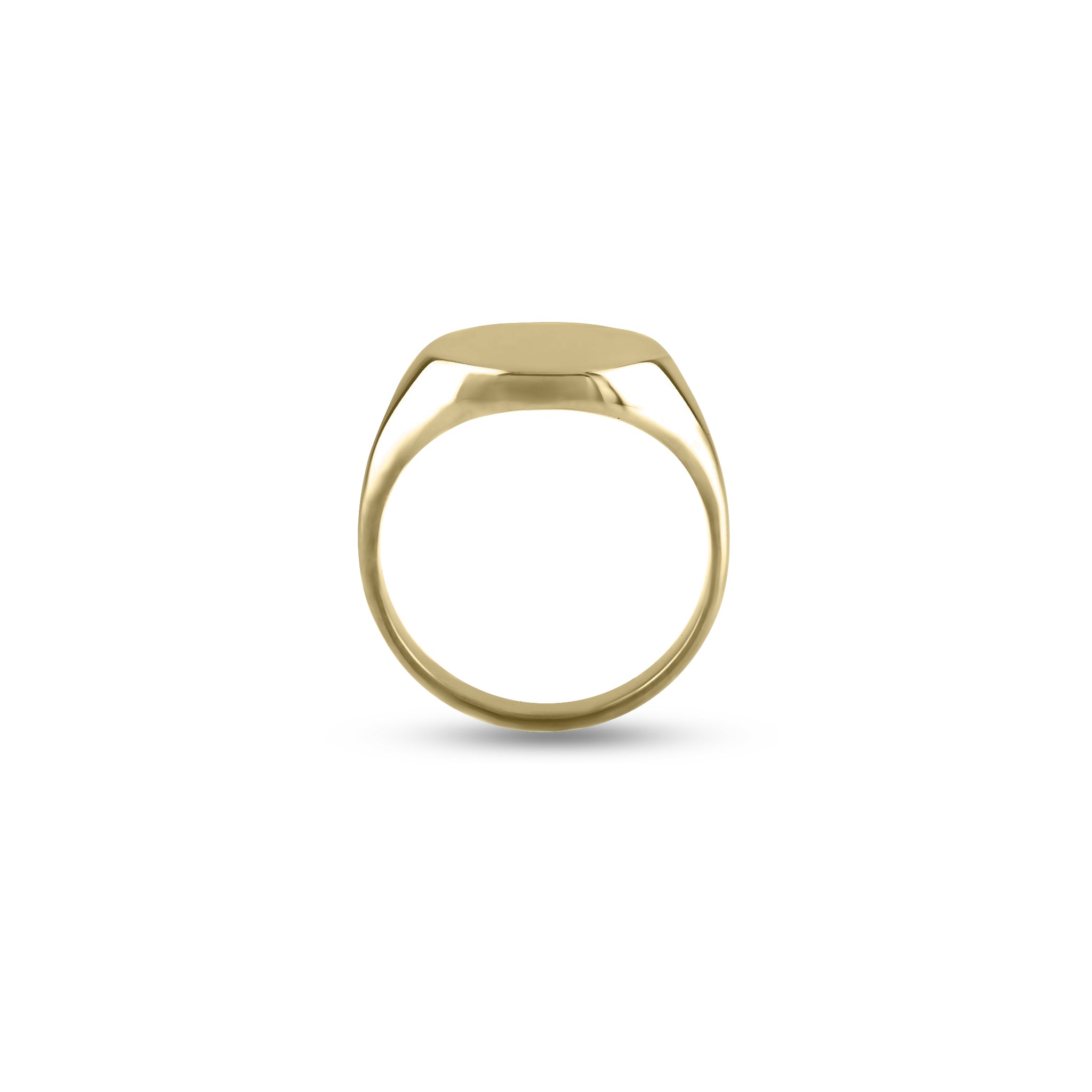 9ct Yellow Gold 13mm Round Signet Ring