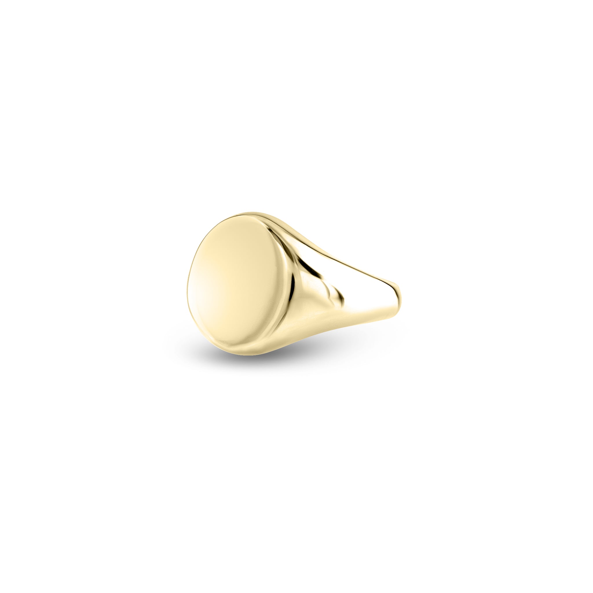 9ct Yellow Gold 14 x 12mm Oval Signet Ring