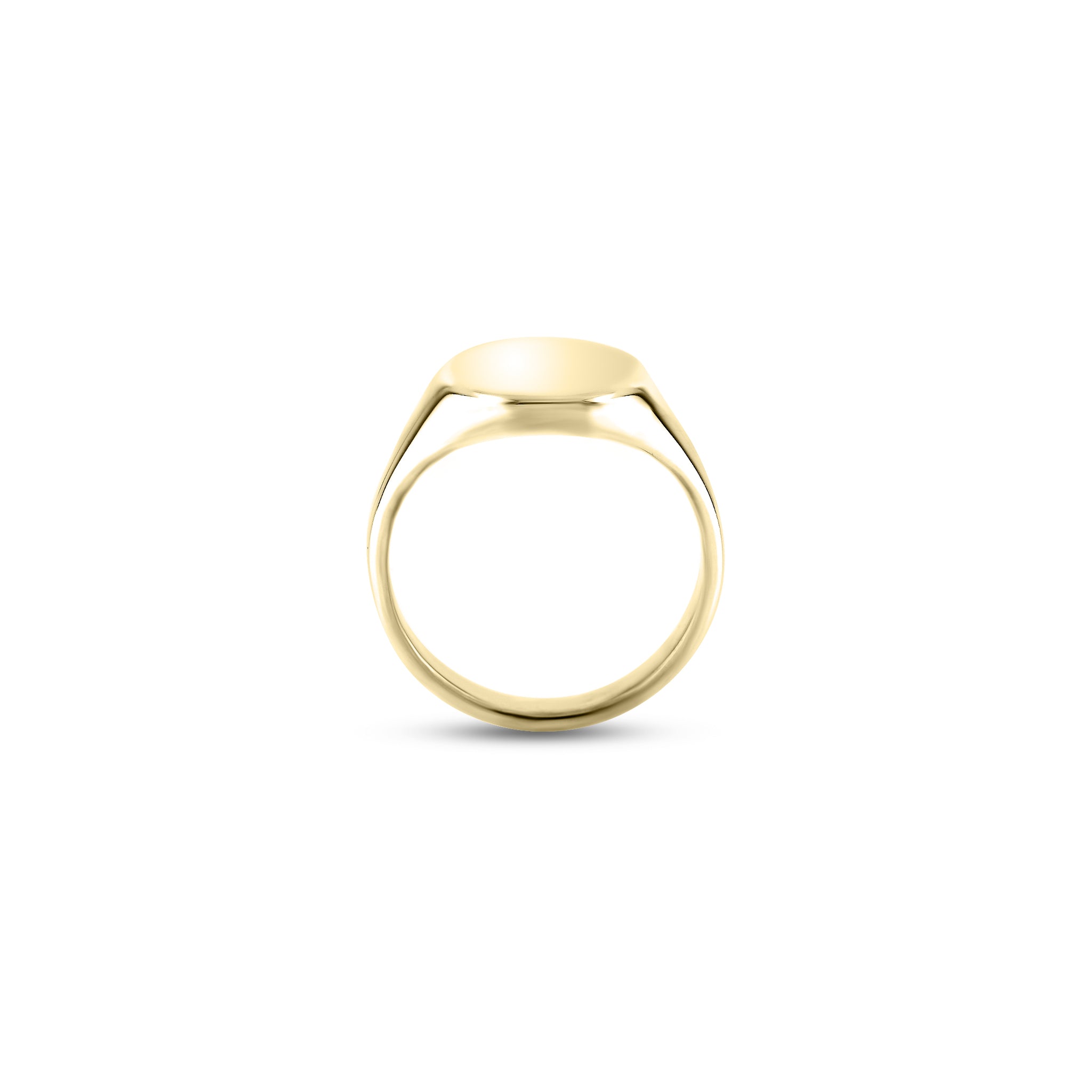 9ct Yellow Gold 16 x 13mm Oval Signet Ring