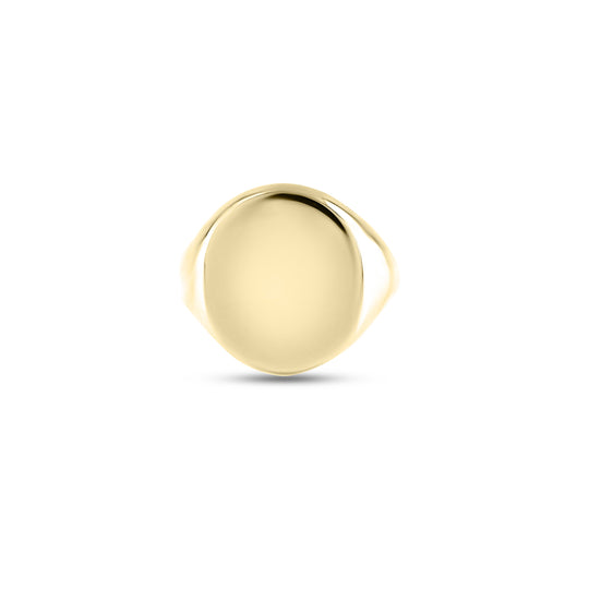 9ct Yellow Gold 20 x 16mm Oval Signet Ring