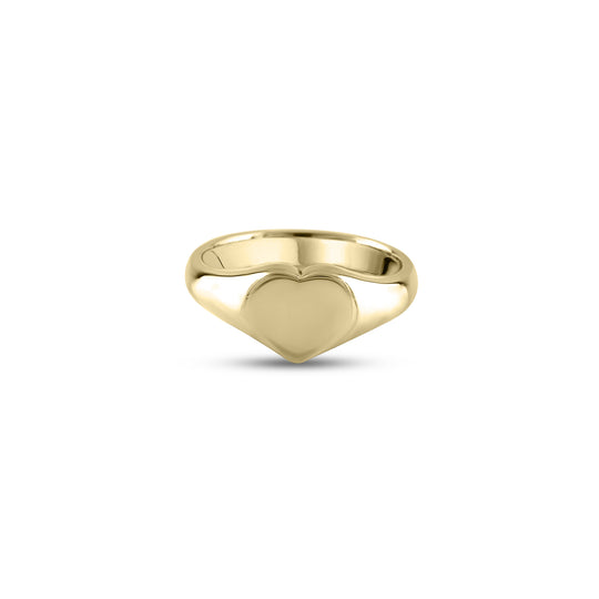 9ct Yellow Gold 9 x 9mm Heart Signet Ring
