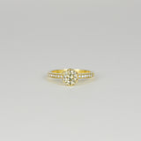 18ct Yellow Gold 1.23ct Old Cushion Cut Diamond Ring