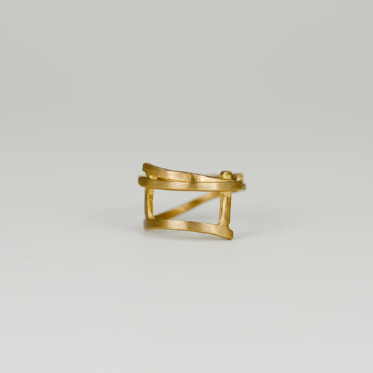 9ct Yellow Gold Open Bar Dress Ring