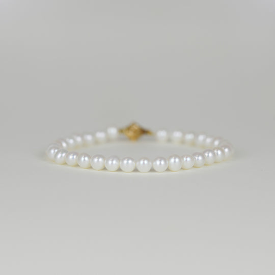 9ct Yellow Gold Freshwater Pearl Bracelet