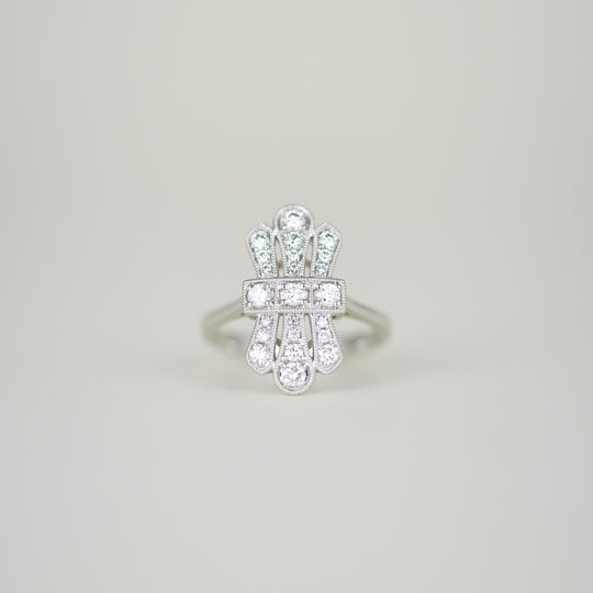 Platinum 0.51ct Diamond Art Deco Dress Ring