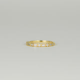 18ct Yellow Gold 0.27ct Baguette and Brilliant Cut Half-Eternity Ring